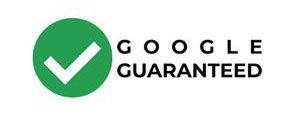 Google Guaranteed logo: Green circle with white checkmark, 