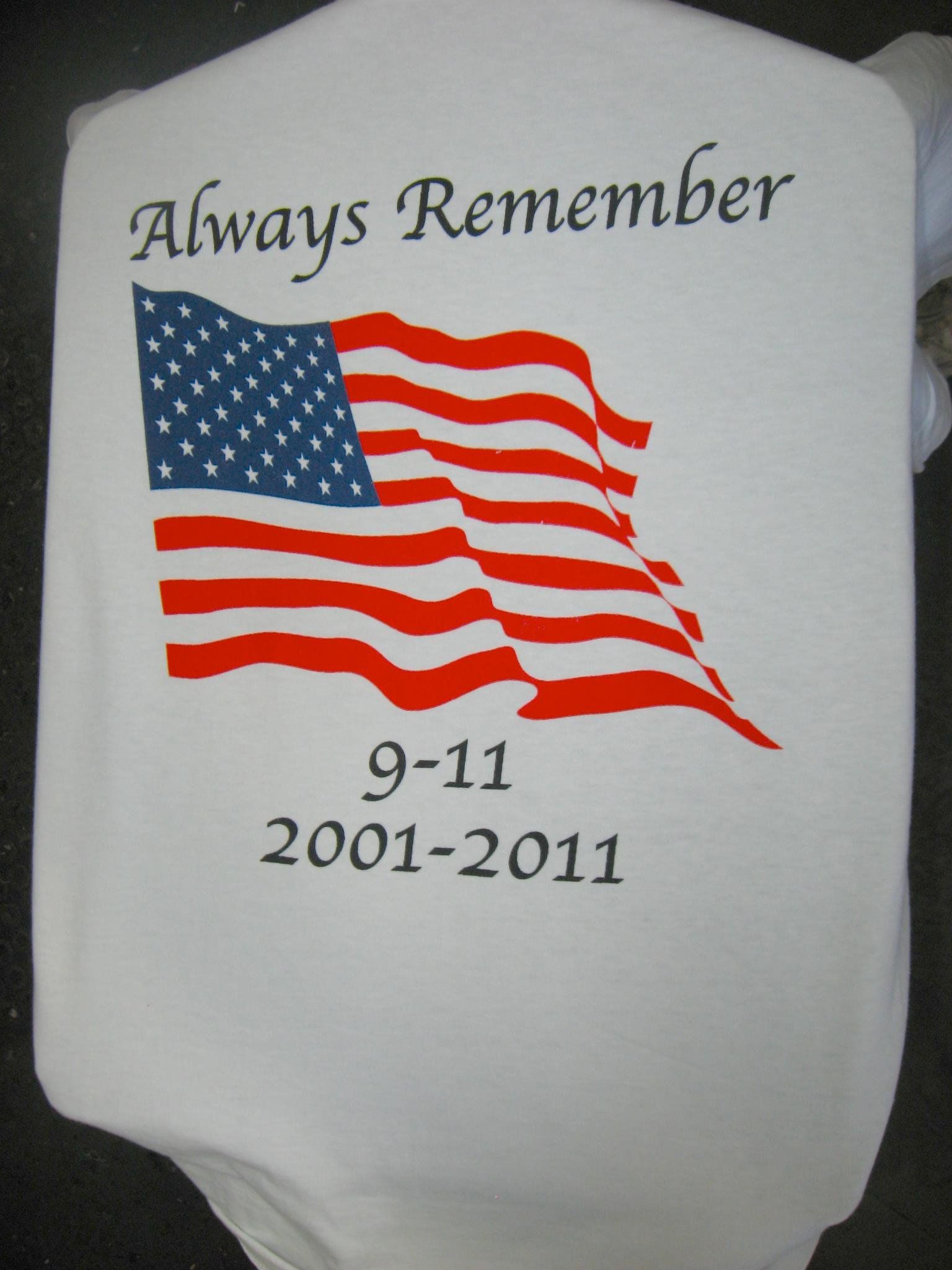 always remember 9-11 screen print