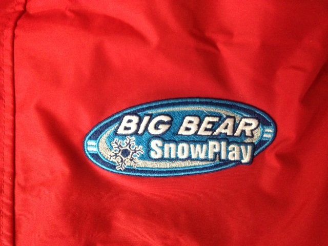 Big bear snow play embroidery