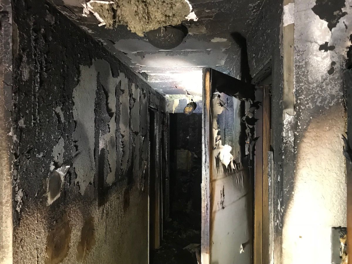 fire damage before