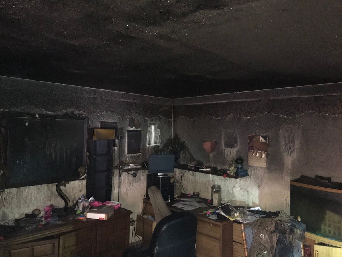 fire damage before
