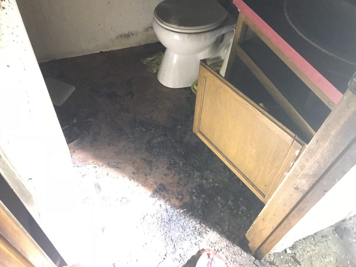 fire damage before