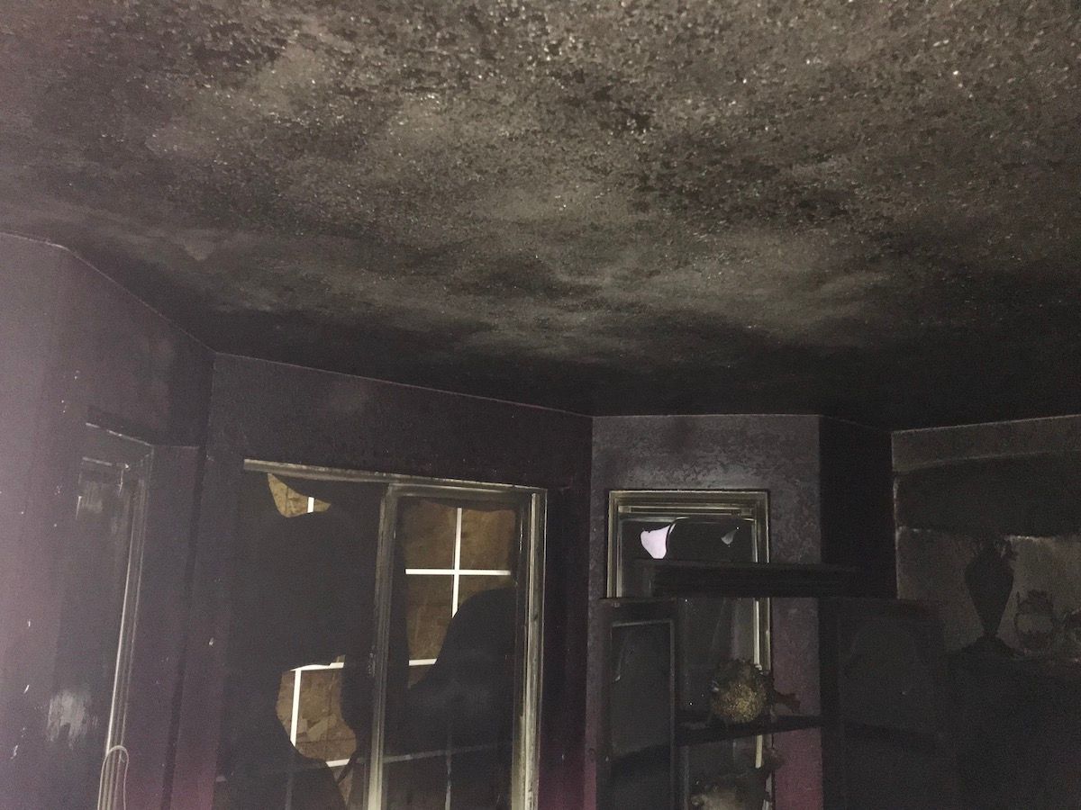 fire damage before