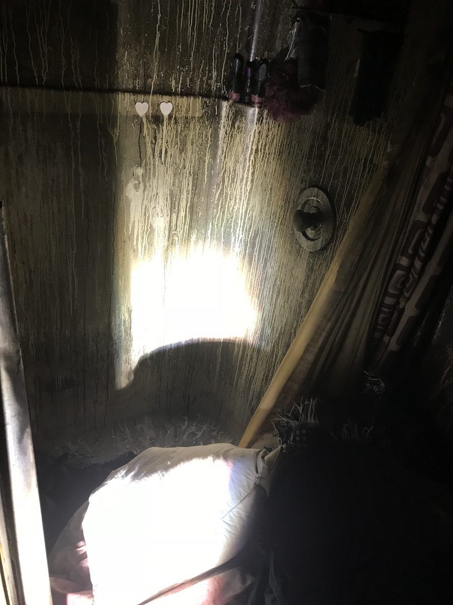 fire damage before