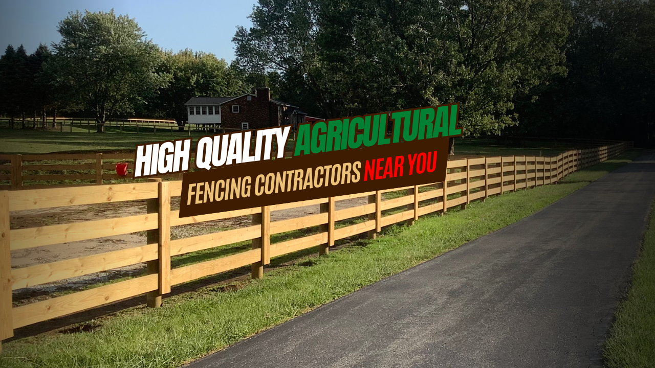 High quality agricultural fencing contractors near me thumbnail with wooden board fence.