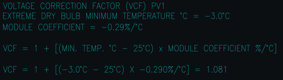 Voltage Correction Factor Calculation