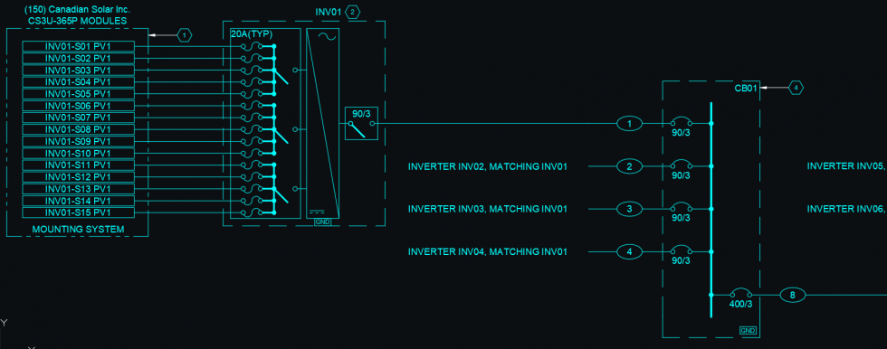 String Inverters and AC Combiner Panels