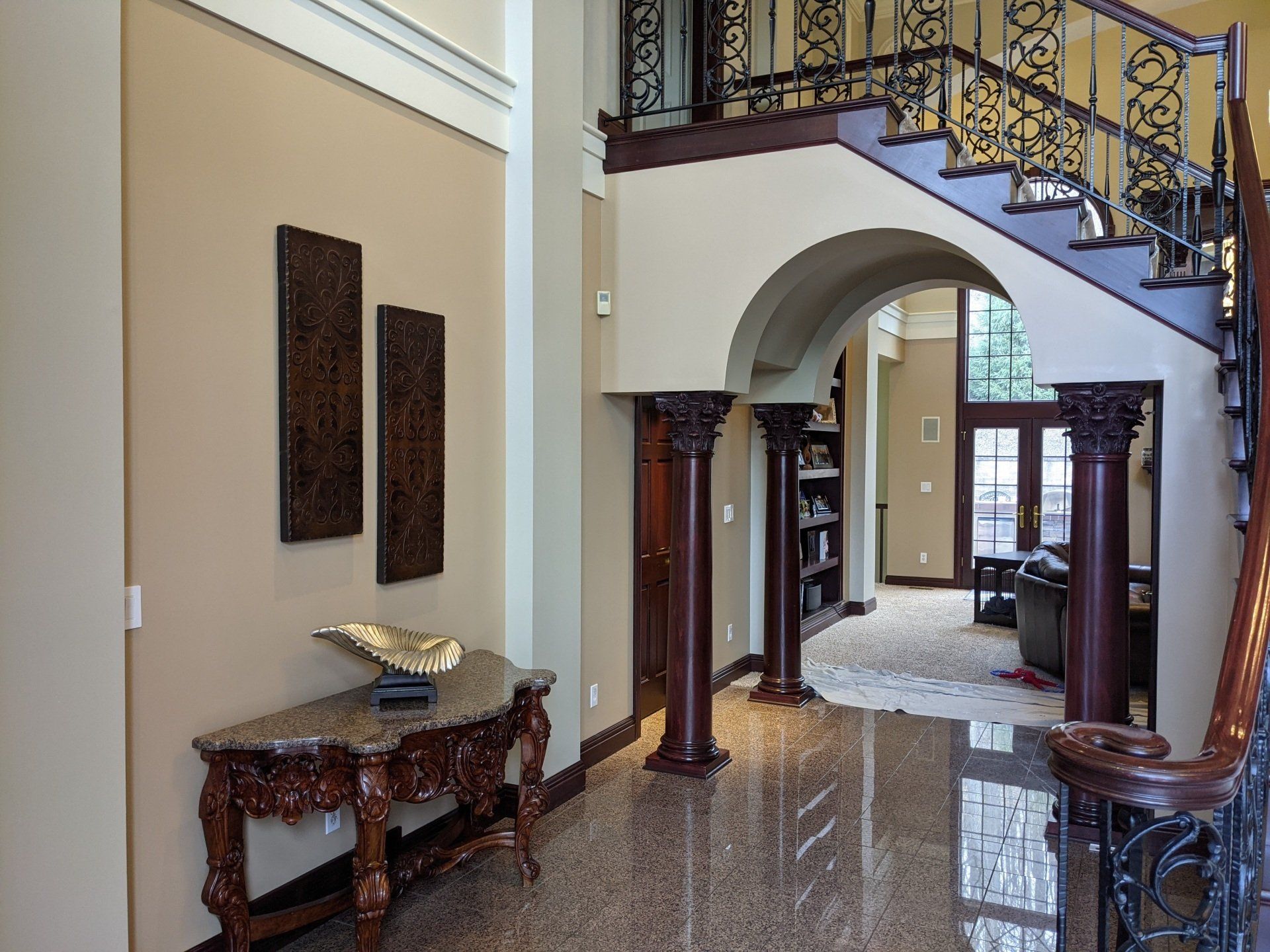 Newly painted hallway