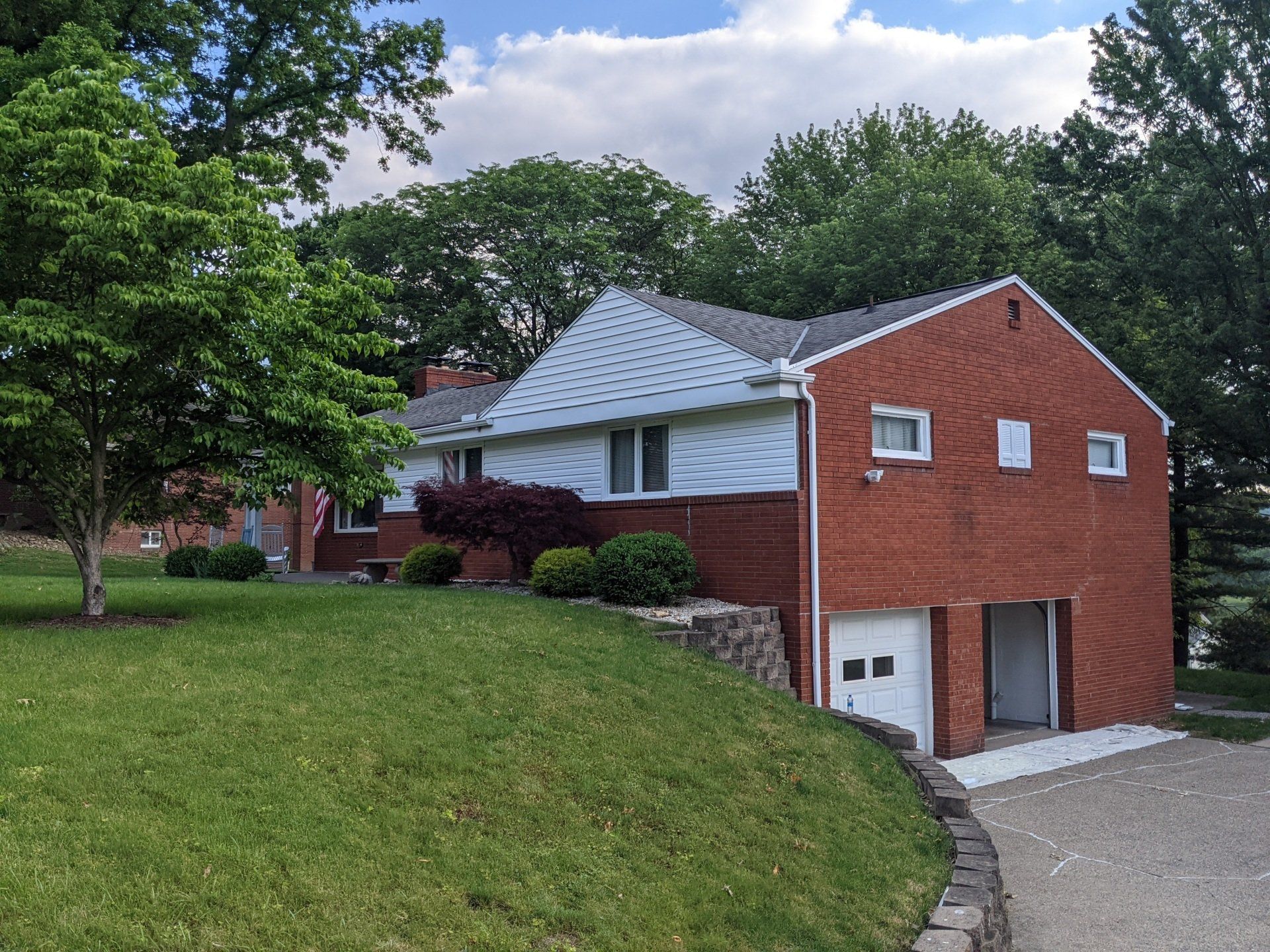 Before residential exterior painting