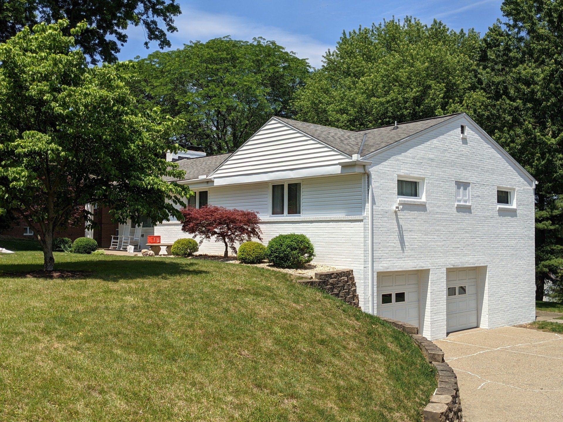 After residential exterior painting