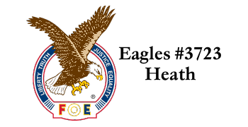 Emblem of Eagles #3723 Heath featuring an eagle within a circle with text and an emblem for FOE.