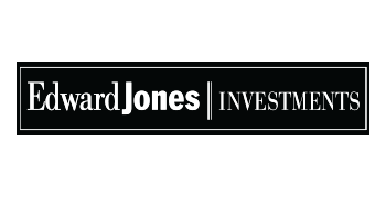Edward Jones Investments logo on black rectangle. White text: Edward Jones | INVESTMENTS.
