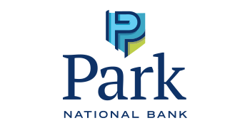Park National Bank logo: Blue Park text, with stylized blue and green P icon, NATIONAL BANK below.