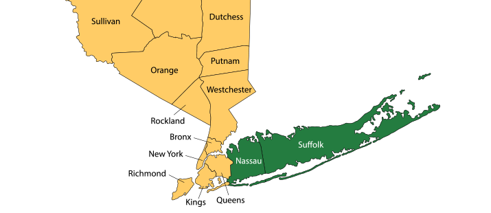 Suffolk County Map