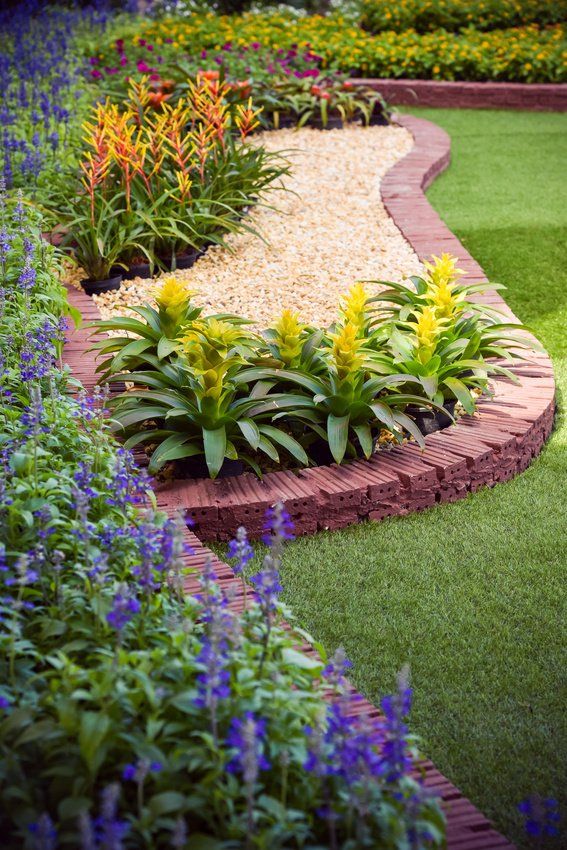 Landscaping flower garden