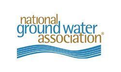 National Ground Water Association logo. Text and wavy blue lines.