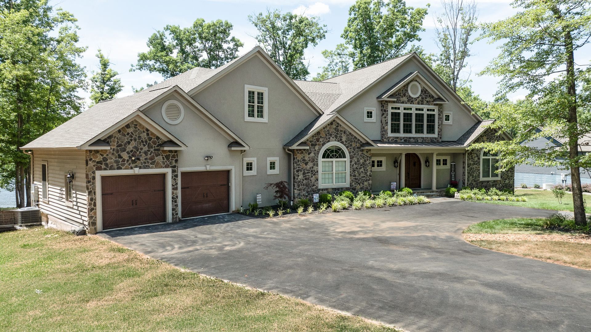 House exterior with two garage doors