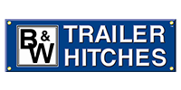 Logo for B&W Trailer Hitches. Black 