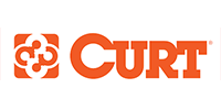 CURT logo: Orange text and symbol on white background.