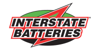 Interstate Batteries logo with red, black, and green colors. 