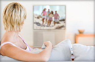 Woman watching TV
