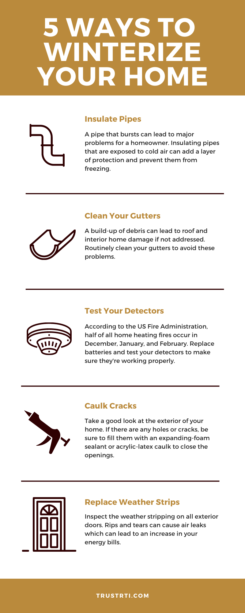 5 Ways to Winterize Your Home - RTI Insurance Services Infographic