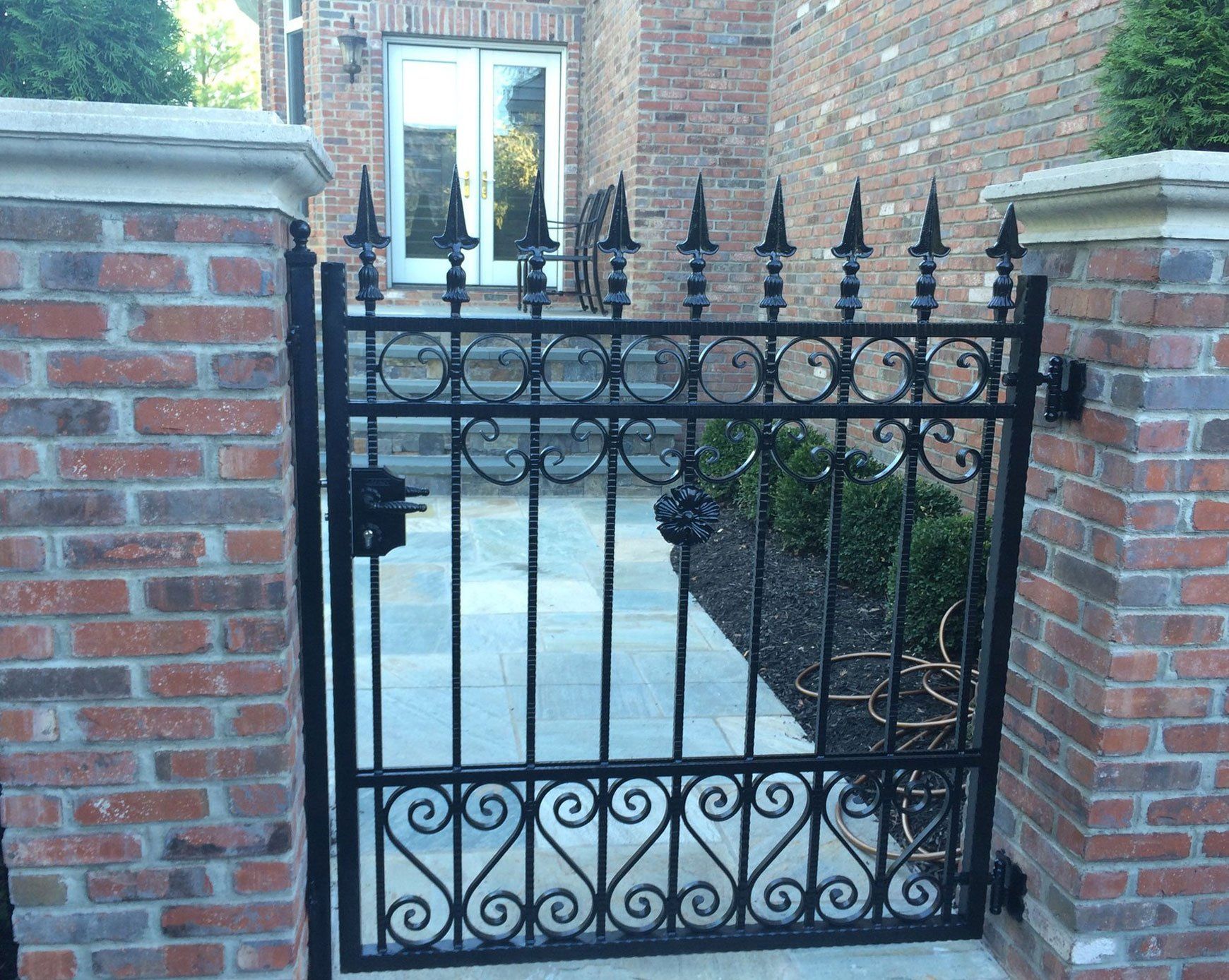 Iron gate installation