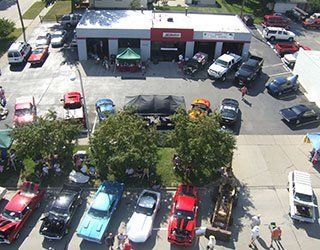 Top view of the service center