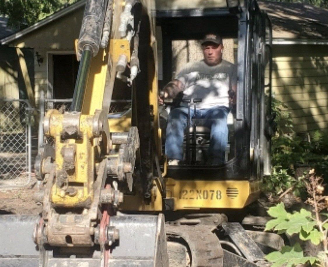 man doing excavation
