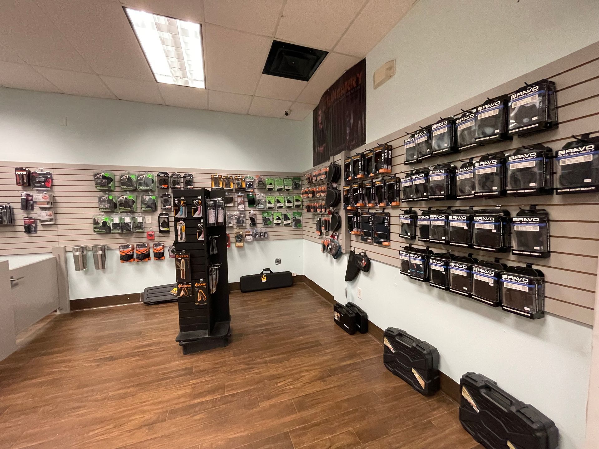 A store filled with lots of tools and cases.