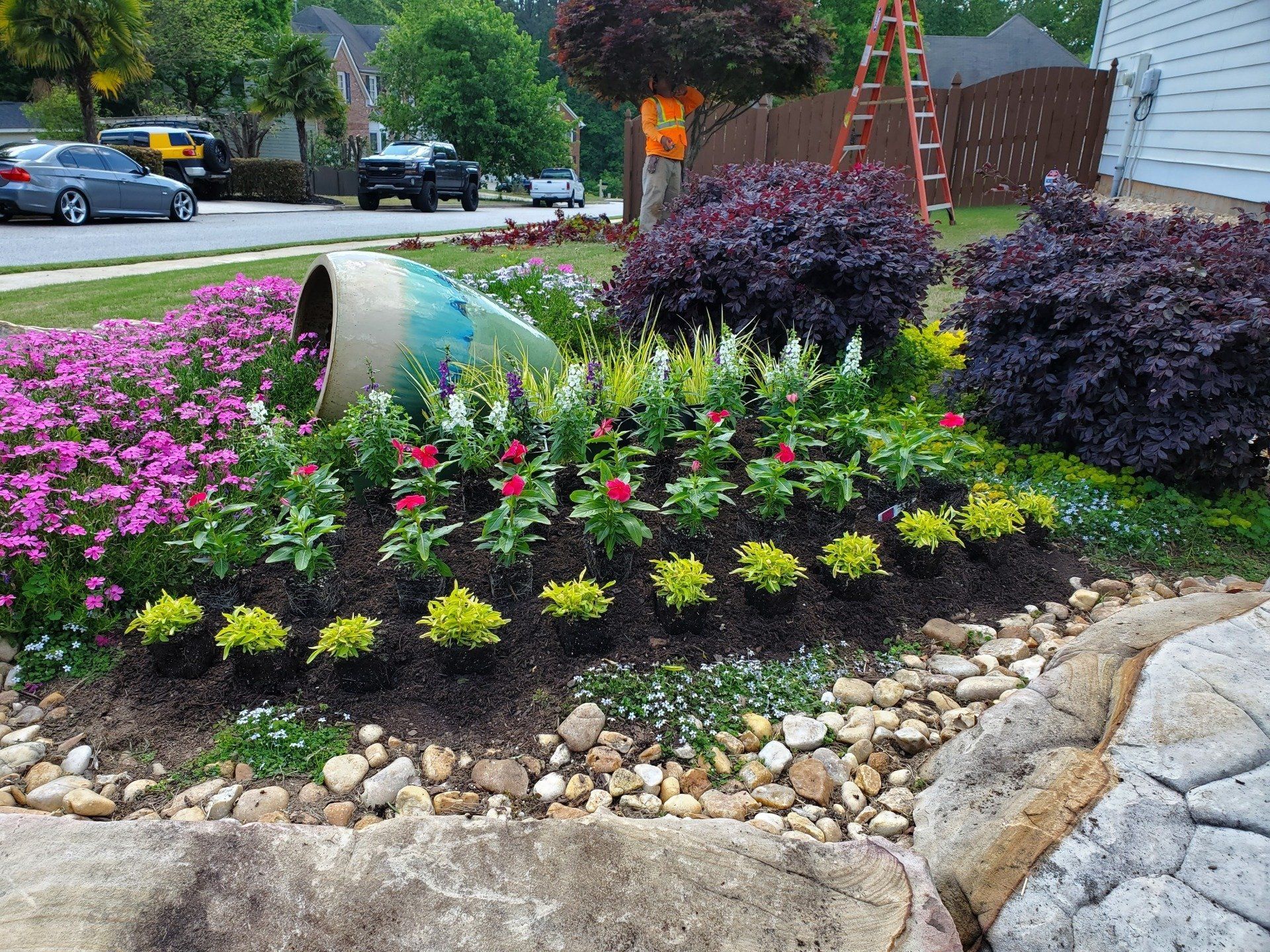 Nicely trimmed and manicured garden