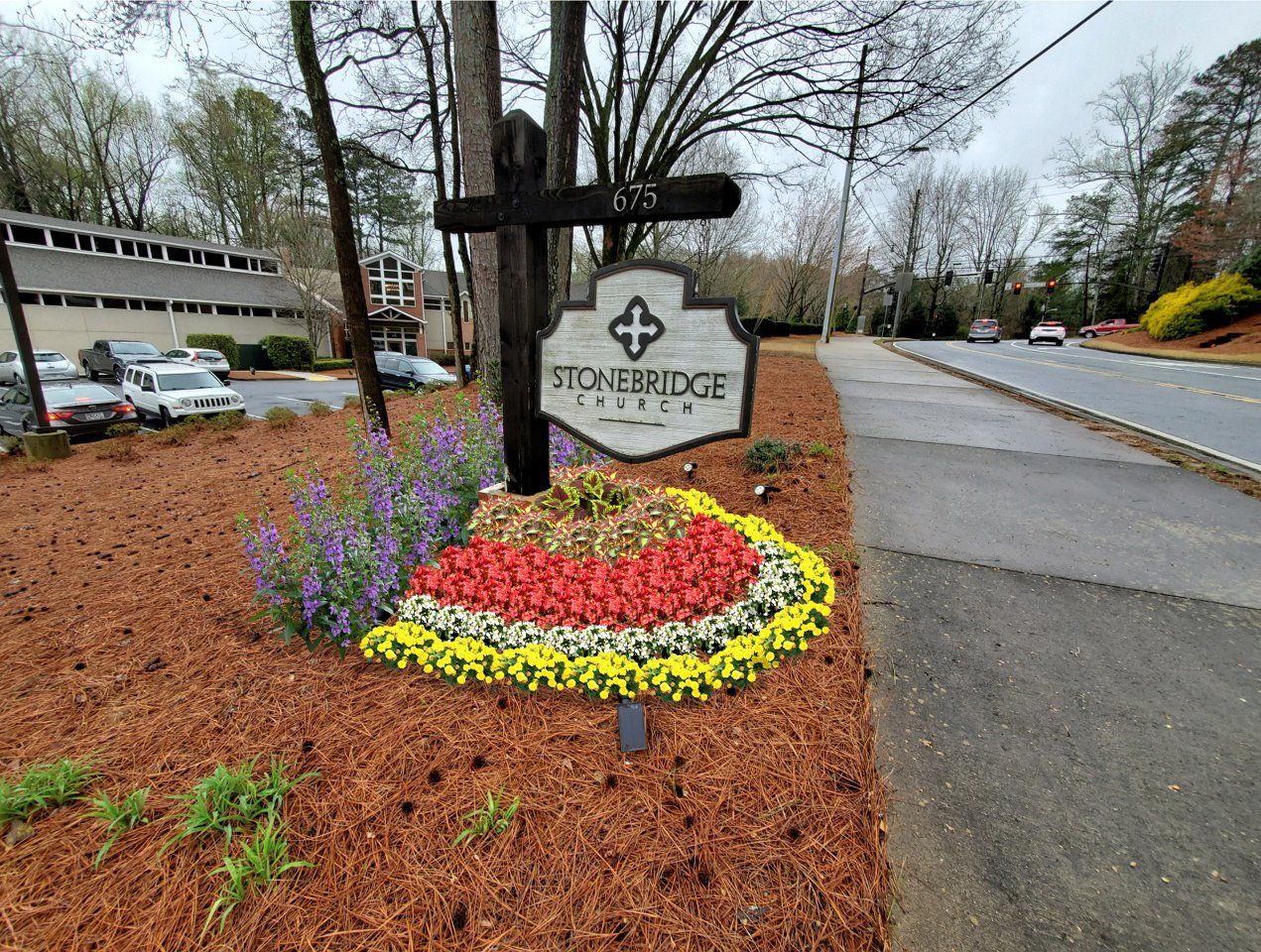 Stonebridge Church Entrance Flower Bed
