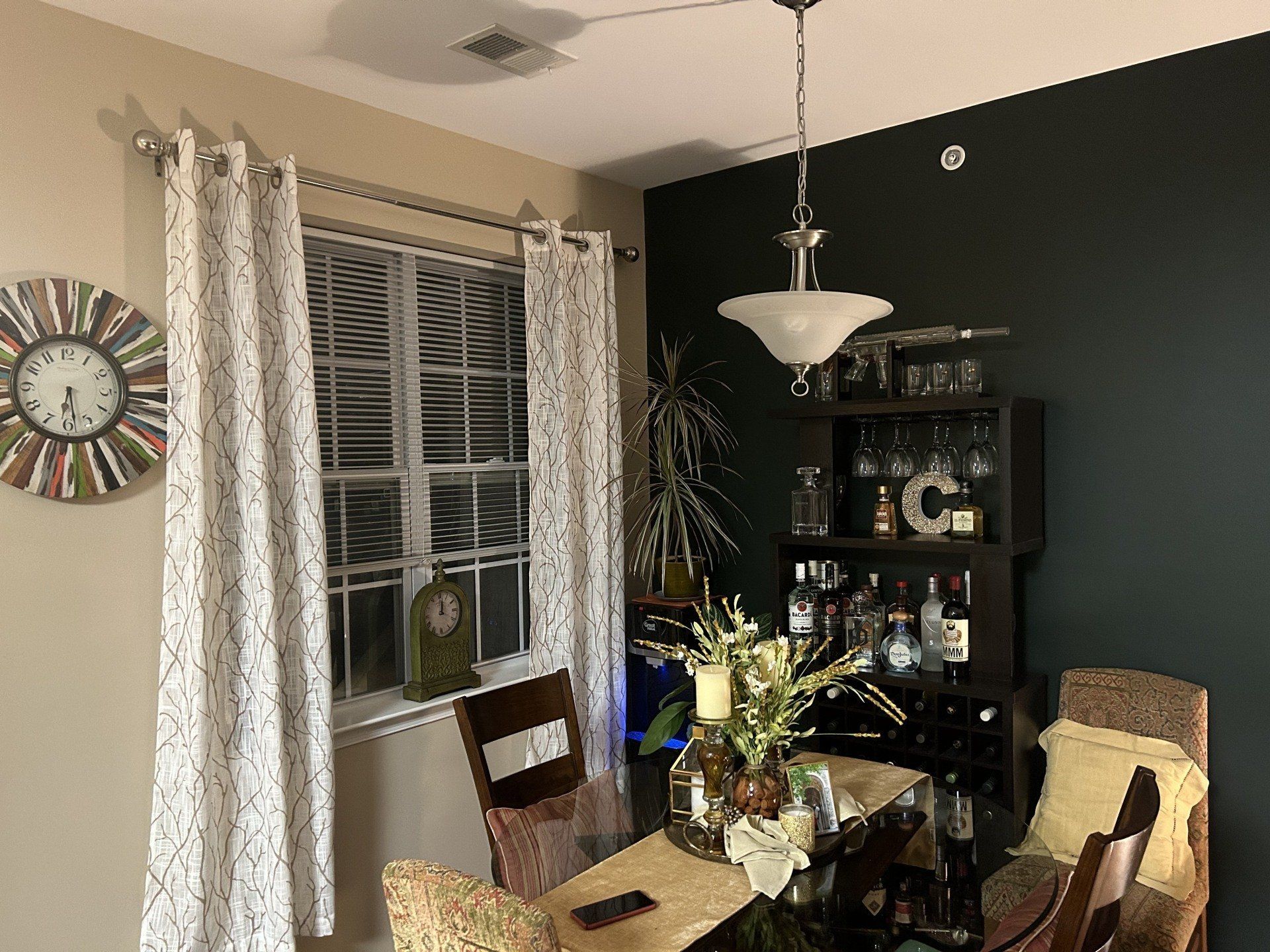 Dining Room with book shelf