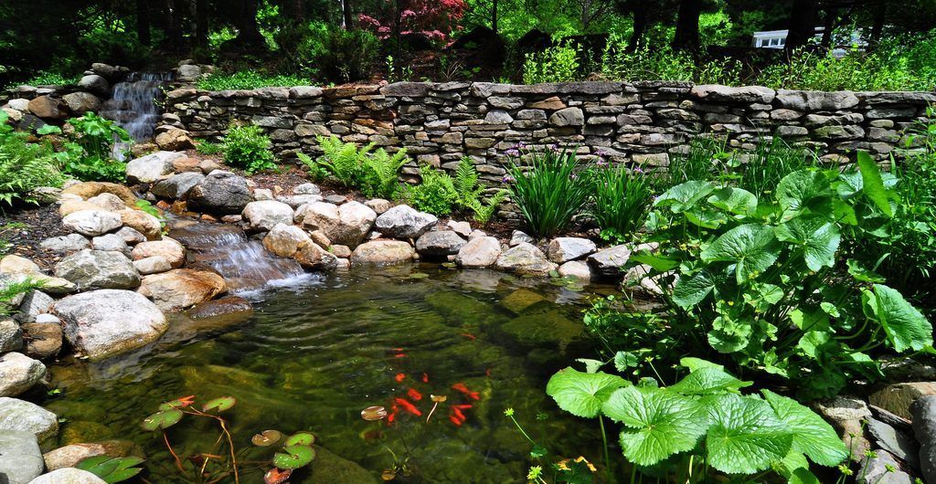 Adirondack-Style Pond Landscape, Hudson River Town