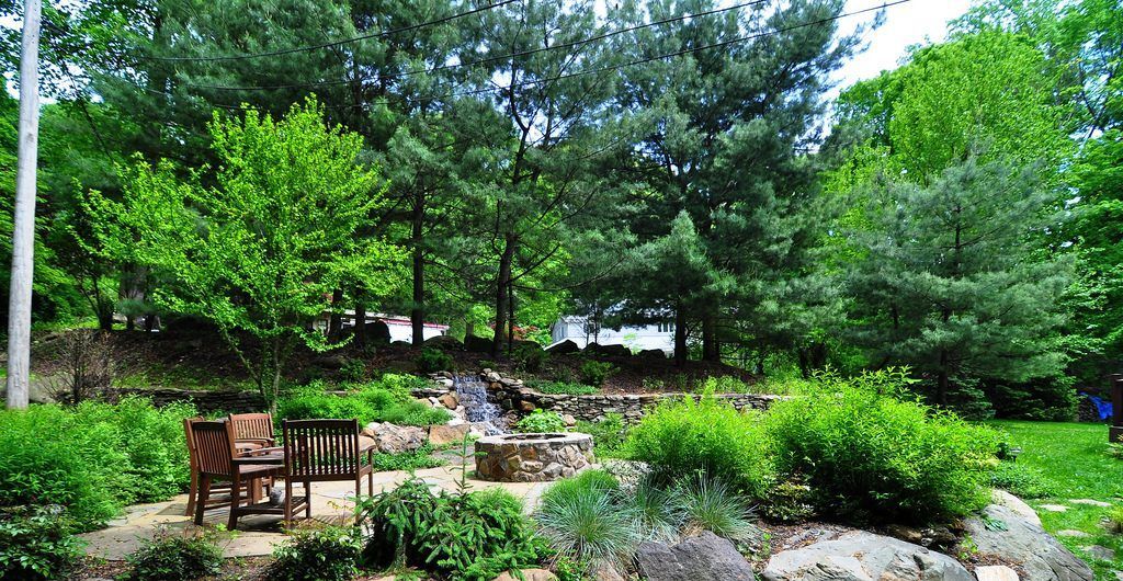 Adirondack-Style Pond Landscape, Hudson River Town