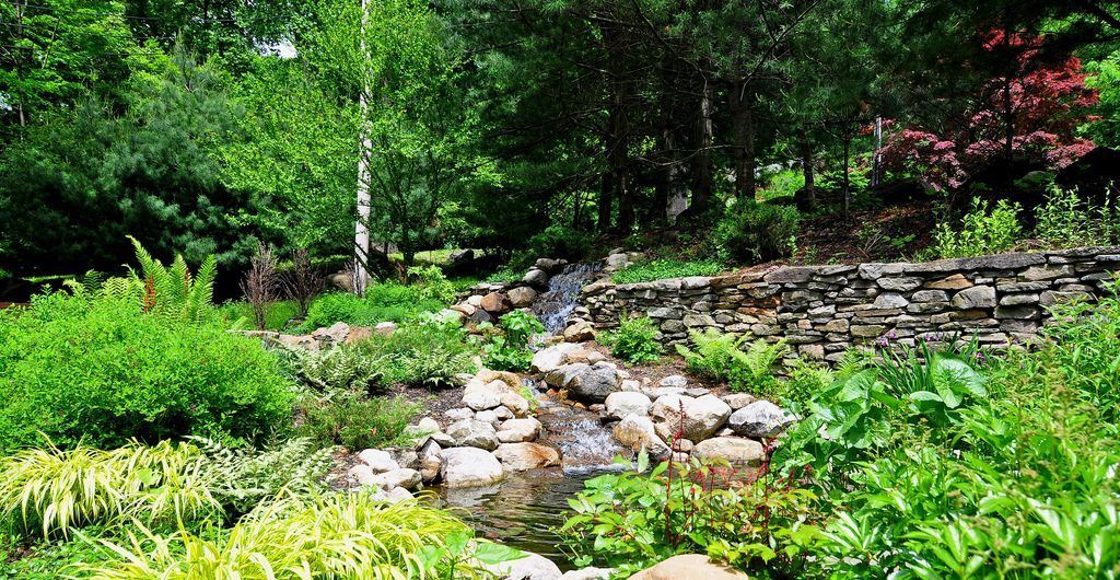Adirondack-Style Pond Landscape, Hudson River Town