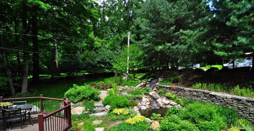 Adirondack-Style Pond Landscape, Hudson River Town