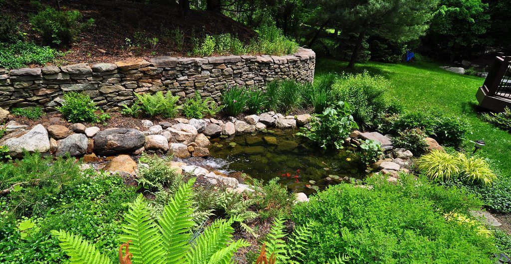 Adirondack-Style Pond Landscape, Hudson River Town