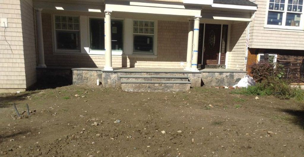 Residential Landscaping and Curved Entry Pathway