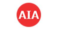 AIA logo: white letters on a red circle.