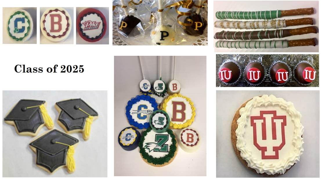 A collage of images for a class of 2025 graduation party