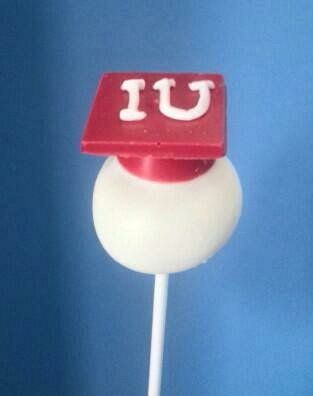 A cake pop with the word iu on top of it