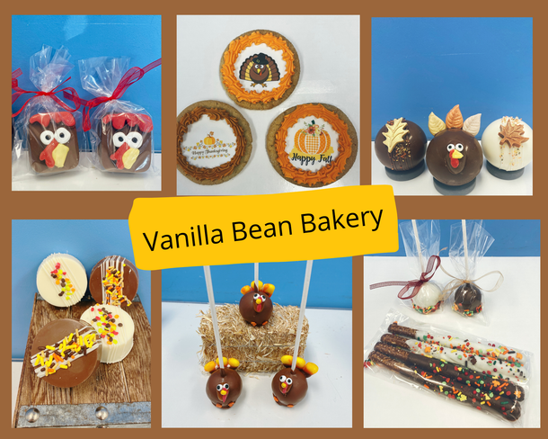 Cake pops from Vanilla Bean Bakery: various decorated pops, including letter 