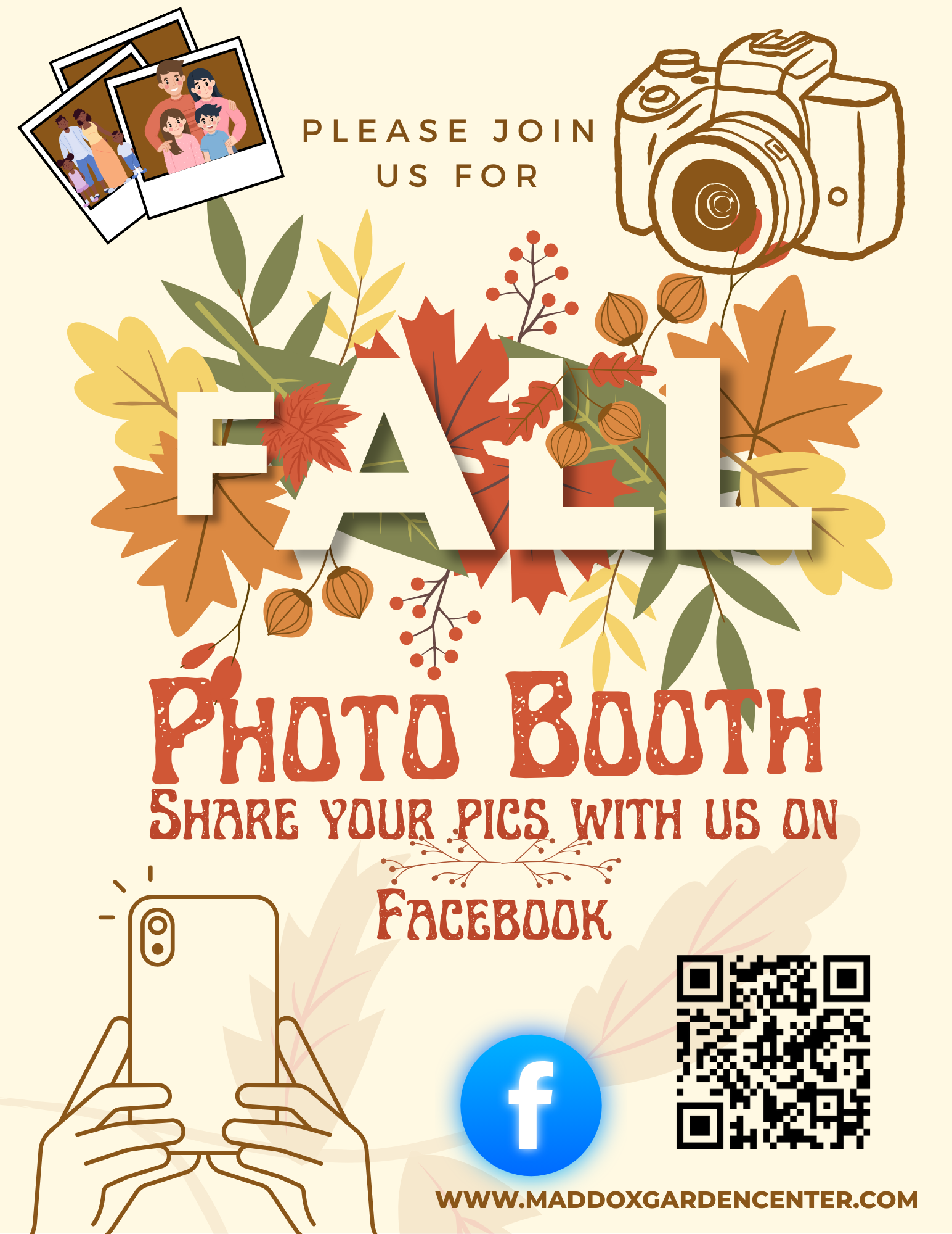 Fall photo booth flyer