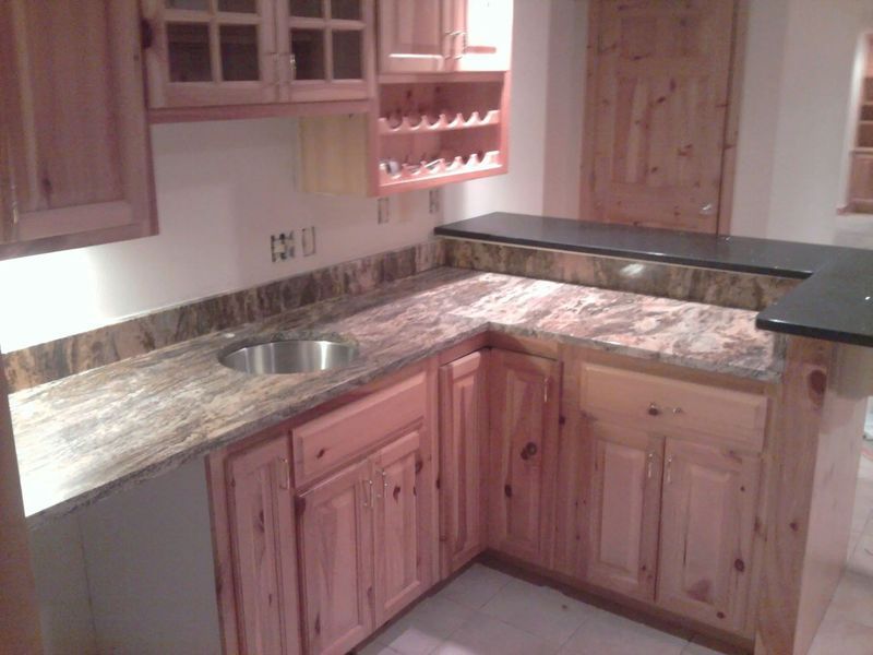 A kitchen with counter tops