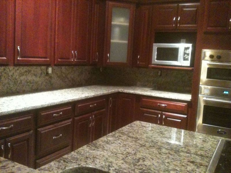 A kitchen with counter tops