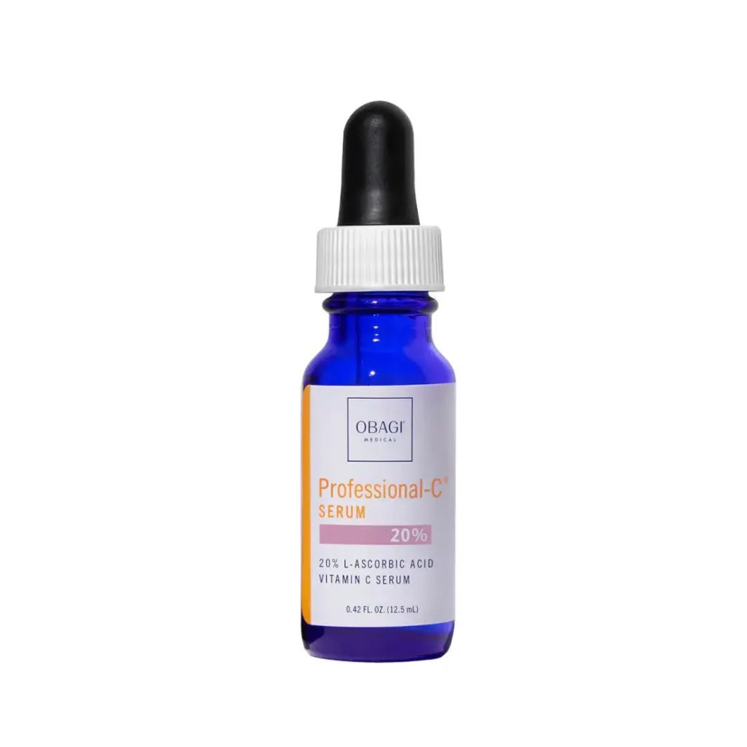 A bottle of professional c serum with a dropper