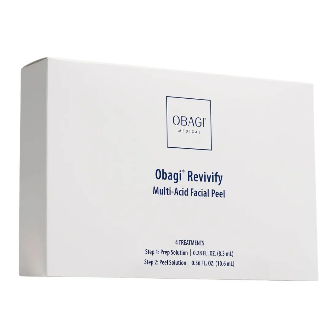 A white box of obagi revivify multi-acid facial peel