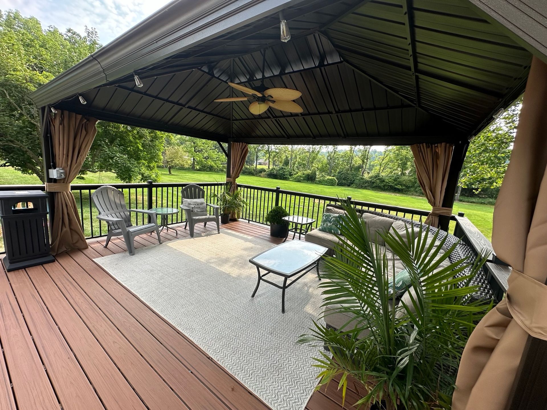 A deck with canopy