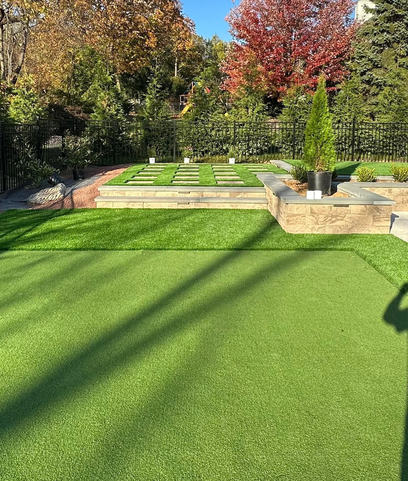 well-maintained grass